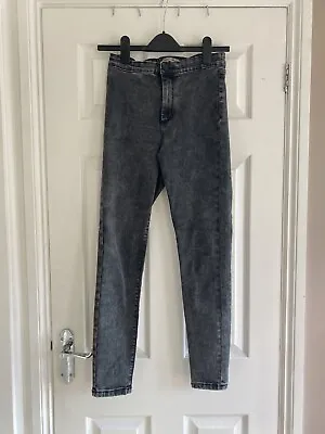 £3.50 • Buy Grey Acid Wash High Waist Skinny Jeans - Denim Co / Primark - Size 12