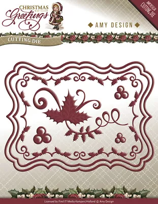 £6.50 • Buy Amy Design/Craft Die/Cutting/Christmas Card Set/ADD10066 Holly Frame