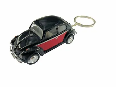 2.5  Kinsmart 1967 VW Beetle 2 Tone Keychain Diecast Model Toy Car 1:64 Black • $5.98