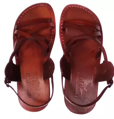 Camel Jesus Sandals Brown Genuine Leather Greek Roman US 5-16 EU 36-50 For Men • $47.98