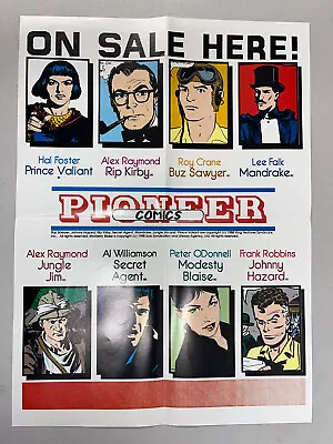 Pioneer Comics Promo Poster 22  X 16  Prince Valiant Modesty Blaise • $14.95