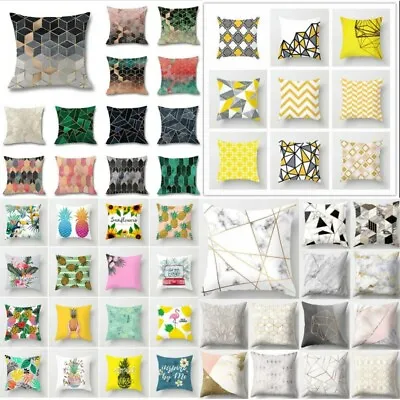 £3.49 • Buy Cushion Cover Case Pattern Geometric Pillow Case Sofa Home Decor Throw 18  2022
