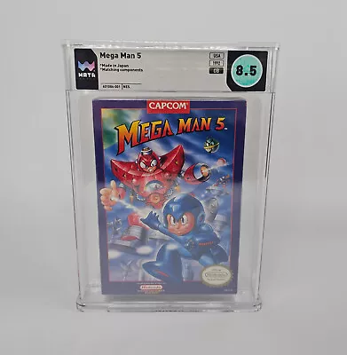 Authentic Nintendo NES CIB Mega Man 5 WATA Graded 8.5 • $750