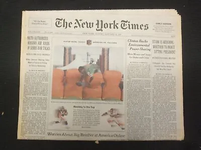 1999 Jan 31 New York Times Newspaper -starr Weighing To Indict Clinton - Np 7015 • $30