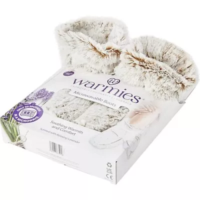 Warmies Microwave Boots Relaxing Lavender Size 3-7 Luxury Heatable Slippers • £15.99