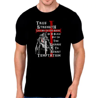 KNIGHTS TEMPLAR T Shirt - Medieval T Shirt - Warrior Quote T Shirt • £9.99