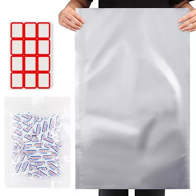 $21.89 • Buy 10Pack 5 Gallon Mylar Bags Heat Sealable Bags + 2500CC Oxygen Absorbers & Labels