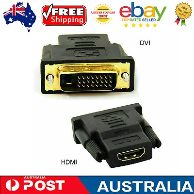 $7.85 • Buy DVI-D Male 24+1 Pin To HDMI Female 19-pin HD HDTV PC Monitor Display Adapter AUS