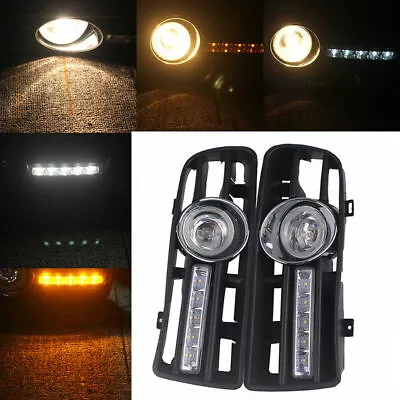 Fog Light LED Front Bumper Grille DRL Lamp Bulb Part For VW For Golf MK4 1997-04 • $47.99