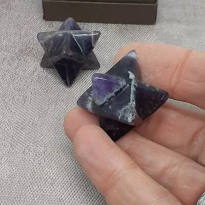 Amethyst Merkaba- Crystal Carving Perfect Gift For Yourself- Friends -Loved One • £23.65