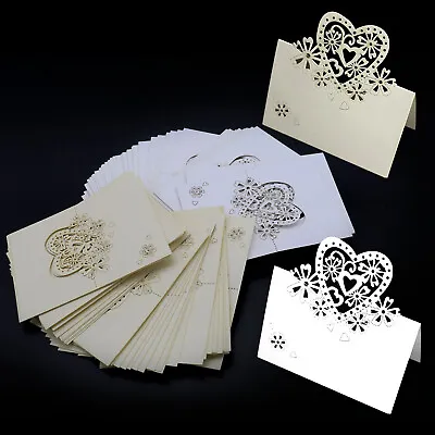 £7.70 • Buy 50X Table Place Name Settings Meal Cards For Xmas Party Birthday Dinner Wedding