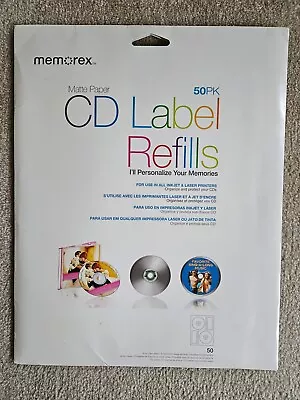 Memorex 3202-0412 White Matte CD/DVD Label Refills (32020412) (mem-32020412) • $29.99