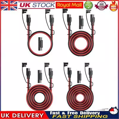 SAE To SAE Extension Cable Solar Plug Cord 16AWG Waterproof For Car Batteries • £5.98