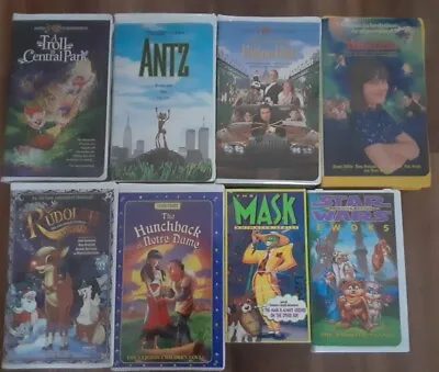 Lot Of 8 Kids VHS Movies Antz Matilda Richie Rich A Troll In Central Park + • $7.95