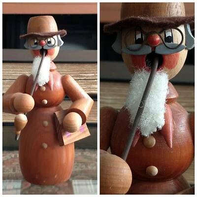 $15 • Buy Smoking Shepherd Vintage Erzgebirge Wonderful German Folk Art Man Handmade Art