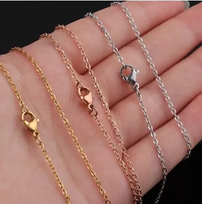 £3.49 • Buy Stainless Steel Chain Steel, Gold , Rosegold Colour Jewellery Making Finding UK 
