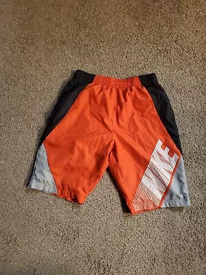 Nike Mens Orange Workout Running Shorts With Drawstrings Size Medium  • $15