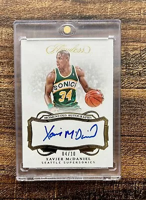 2018-19 Panini Flawless Xavier McDaniel AUTO GOLD /10 Beautiful Card NM-MT 🔥 • $69.99