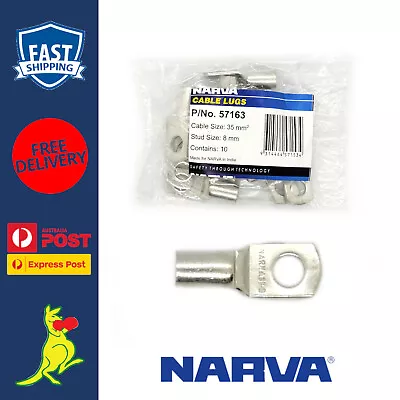 Narva Cable Lug 2 B&S / 2AWG / 35MM² Cable Lugs Fits 8mm Stud Battery Cable Lug • $36.99