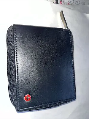 Alpine Swiss Zipper Bifold Wallet For Men Women RFID Protected Genuine Leather • $29.98