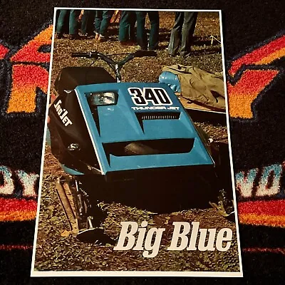 🏁 ‘74 SNO-JET THUNDERJET RACE Snowmobile Poster vintage Sled ((BIG BLUE))  • $21.88