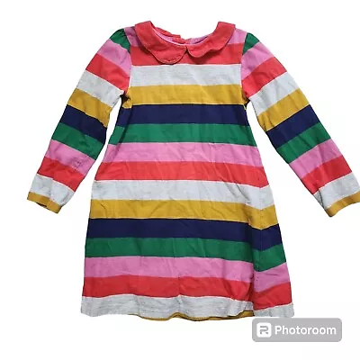 Girls Mini Boden Multi Color Striped Dress Size 5-6Y • $15.99