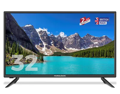 FERGUSON 32  INCH FREEVIEW HD LED TV 3 X HDMI & USB MADE IN UK 2 YEAR WARRANTY • £149.99