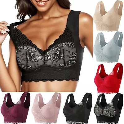 Seamless Bras For Women Lace Bra Plus Size Bra Women Underwear Bralette Crop Top • £7.88