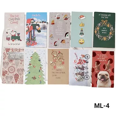 Money Gift Card Holder Christmas Cards With Envelopes - Lot Of 10 • $10