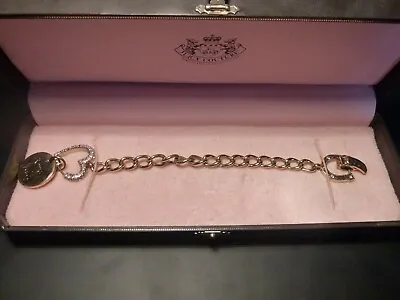 £40 • Buy Juicy Couture Bracelet Lady Juicy Plus Heart+Horseshoe Charm Gold Tone Boxed 