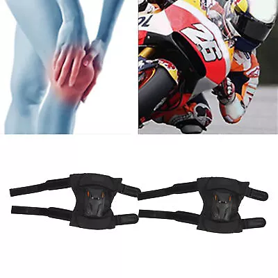 1 Pair Black Motorcycle Knee Protective Pads Thickened Anti Slip Knee Guards For • $23.34