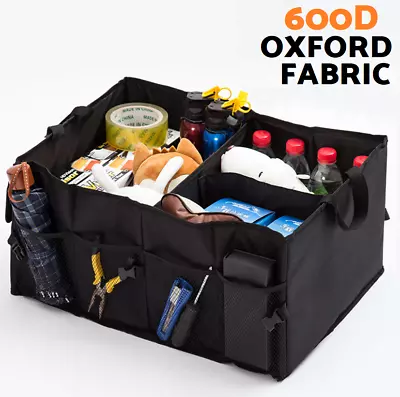 Car Boot Organiser Foldable Waterproof Collapsible Truck Space Save Tidy Storage • $19.99