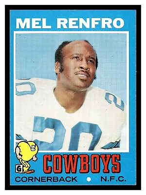 1971 Topps Mel Renfro #118 Hof Dallas Cowboys Higher High Grade No Creases • $15