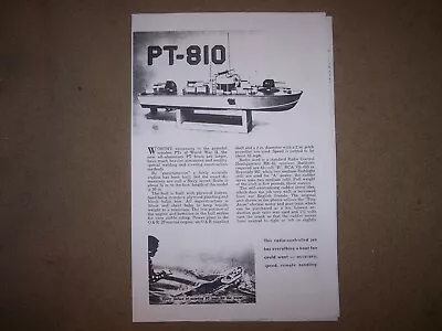 PT 810 Model Boat Plan • $6.99