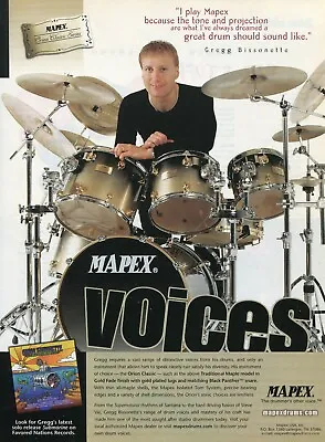 2000 Print Ad Of Mapex Orion Classic Series Drum Kit W Gregg Bissonette • $9.99