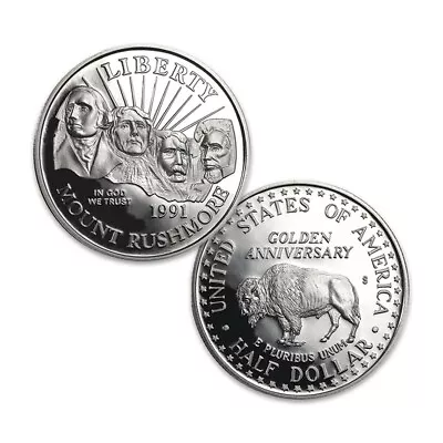 (1) 1991 Mount Rushmore 50c Half Dollar Commemorative Proof Coin (Capsule Only) • $18.99