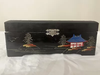 Vintage Handpainted Japan Working Music Box Wood • $14.50