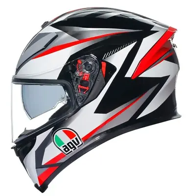 AGV K5-S Plasma Gloss White Black Red Motorcycle Full Face Crash Helmet New • $303.17