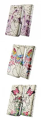 Huawei P8 Lite 2017 Book Pouch Cover Case Wallet Leather Phone Printed Butterfly • £3.99