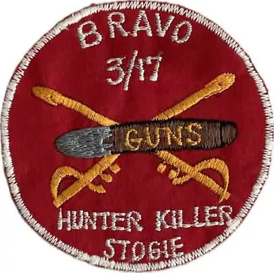 Wartime Viet Made Us Army 3/17 Cavalry Hunter Killer Stogie Patch (1368) • $154.99