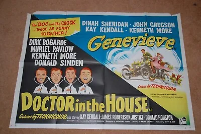 Doctor In The House / Genevieve (1954/3) - V. Rare Orig. Uk Quad Poster • £90