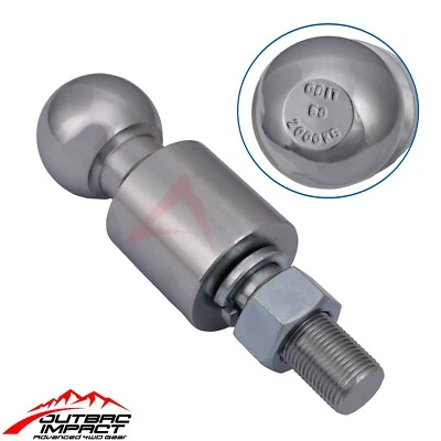 $45.59 • Buy 50mm Tow Ball 2 Inch 2  High Rise 2000KG Tow Bar Hitch Caravan Trailer Coupling