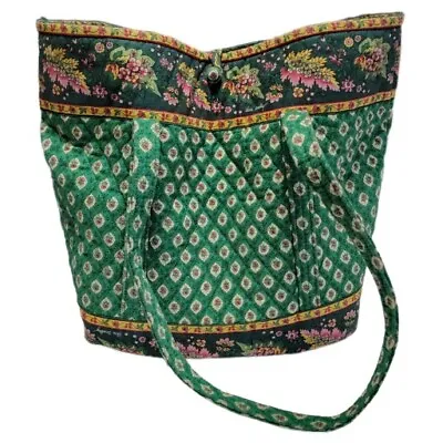 Vintage Vera Bradley - Retired Greenfield Floral Shoulder Bag/Tote Purse XL  • $30