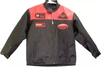 Motorcycle Kids Jacket Red/Black Usa Mode Motor Usa Classics Size 10 • $29.71