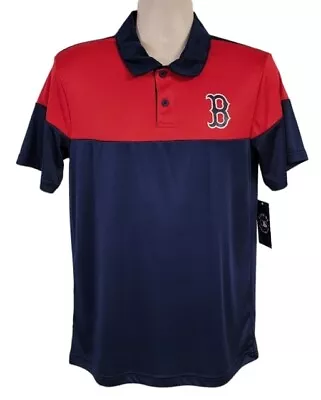 Boston Red Sox MLB Men's Navy Red Short Sleeve Logo Polo Golf T-Shirts: M-XL • $23.99