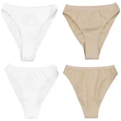 Girls Ballet Dance Seamless Knickers High Cut Cotton Briefs Gymnastics Underwear • £3.99