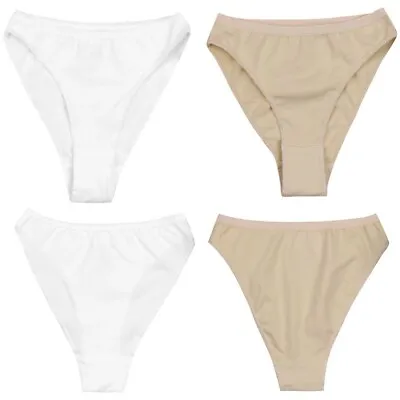 KiKids Girls Cotton Ballet Dance Knickers High Cut Panties Briefs Underpants • £7.69