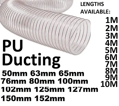 PU Flexible Ducting Hose - Ventilation Fume & Dust Extraction Woodworking • £186.61
