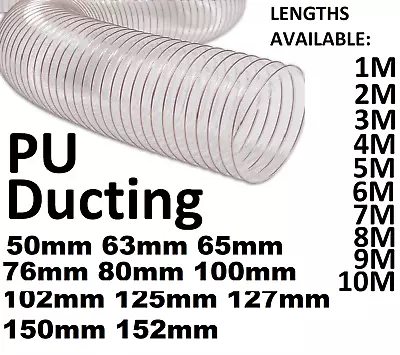 £13.97 • Buy PU Flexible Ducting Hose - Ventilation, Fume & Dust Extraction, Woodworking
