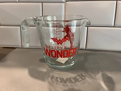 Pyrex Wonder Woman 2-Cup Glass Measuring Cup Glass NEW Fast Shipping • $12.50